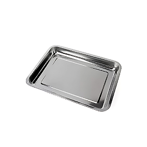 ASSADEIRA FUNDO RETANGULAR INOX 20X27 CM