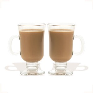 Jogo 2 Canecas Taça Xícara De Cappuccino Café Chocolate 250ml Vidro