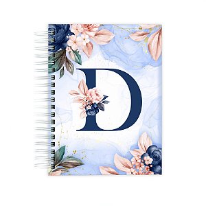 Planner Permanente : Alfabeto Floral Azul A5