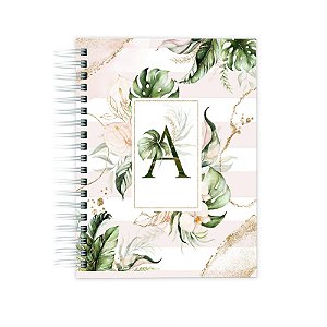 Planner Permanente : Alfabeto Folhagens  A5