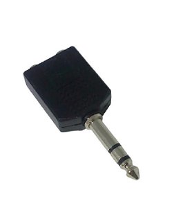 Adaptador 2 P2 femea estéreo/ P10 macho
