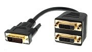 cabo Y monitor DVI-D macho x 02 vias DVI-D femea