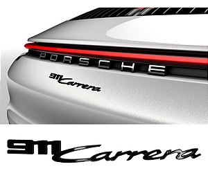 Emblema Traseiro Porsche 911 Carrera Preto 992 Original