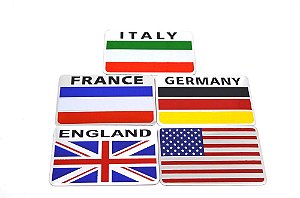 Emblema Bandeira Alemanha França Itália USA Inglaterra