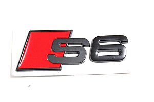 Emblema Audi S6 Tampa Traseira Metal Avant Preto