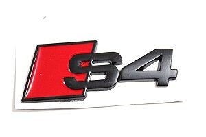 Emblema Audi S4 Traseira Metal Original Preto