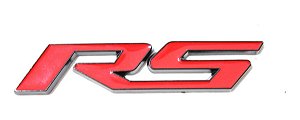 Emblema Rs Gm Chevrolet Camaro Onix Cruze Equinox Traseiro Preto