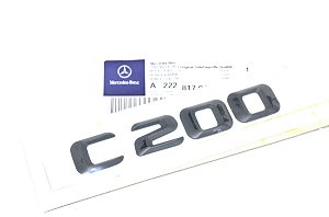 Emblema Mercedes-Benz C200 Preto