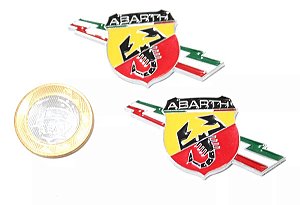 Par Emblema Abarth Fiat 500 Punto Linea Palio Uno Bravo Stilo