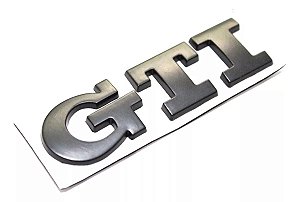 Emblema Volkswagen Gti Gol Polo Golf Mk5 Mk6 Mk7 Preto