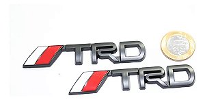 Emblema Trd Toyota Corolla Rav4 Etios Camry Hilux Lateral Preto