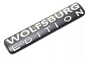 Emblema Wolfsburg Edition Fusca Tiguan Nivus Polo Up Golf Preto