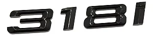 Emblema Tampa Traseira Bmw 318i Porta Malas Motorsport Preto