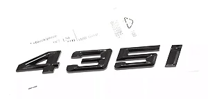 Emblema Tampa Traseira Bmw 435i Porta Malas Motorsport Preto