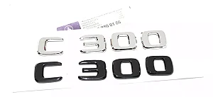 Emblema C300 Mercedes Benz Original Cromado Preto Mb