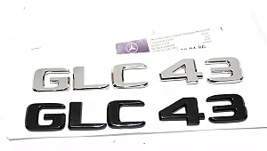 Emblema Glc43 C43 Mercedes Benz Original Mb Cromado Preto