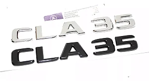 Emblema Cla35 A35 C35 Mercedes Benz Original Cromado Preto