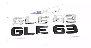 Emblema Gle63 E63 Mercedes Benz Original Mb Cromado Preto