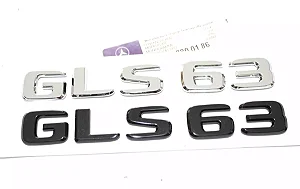 Emblema Gls63 S63 Mercedes Benz Original Mb Cromado Preto