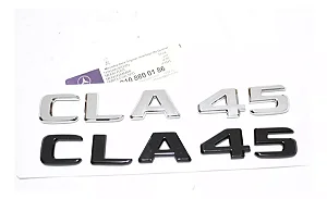 Emblema Cla45 A45 Mercedes Benz Original Mb Cromado Preto
