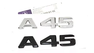 Emblema A45 Mercedes Benz Original Mb Cromado Preto