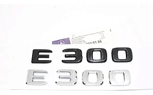 Emblema E300 Mercedes Benz Mb Cromado Preto Original