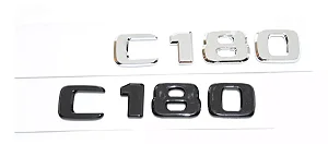 Emblema Mercedes Benz C180 Preto Ou Cromado Original