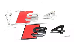 Emblema Audi S4 Traseira Sedan Avant Preto Prata Original