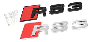 Emblema Audi Rs3 Tampa Traseira Sportback Preto Cromado Original 8V0853740