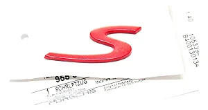 Emblema Porsche S Original Cayenne Boxster Cayman Vermelho