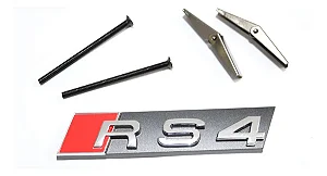 Emblema Da Grade Audi Rs4 A4 Sportback Sedan Cromado Prateado