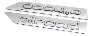 Emblema Lateral Paralamas Audi A4 A6 Allroad Prata