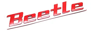 Emblema Volkswagen Novo Fusca Beetle Turbo Rline Traseiro Vermelho