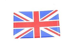 Emblema Adeisivo Resinado Bandeira Inglaterra Land Rover Jaguar Mini Cooper