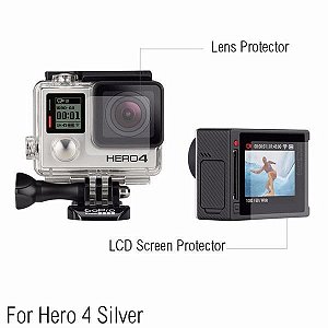 PELICULA PARA LENTE E LCD DA GOPRO HERO 3 3+ 4 - LENS FILM - LPGPL41