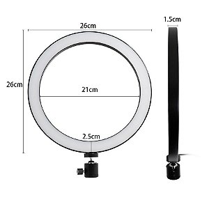 Ring Light Reclinável Portátil 33cm