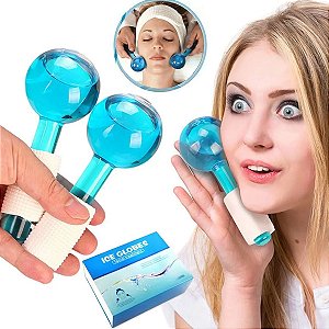 Ice Globes Massageador Facial Anti Linhas De Expressão 2 Un