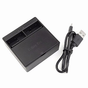 CARREGADOR BOX DUBLO PARA BATERIA PARA GOPRO HERO 5 E 6 PORTA BATERIA - DUAL BATTERY CHARGER - LPGCD52