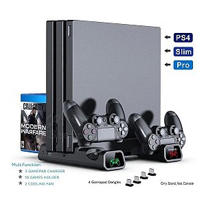 Base Cooler Carregador Controle Ps5 Porta Jogos C Led Dualse em Promoção na  Americanas