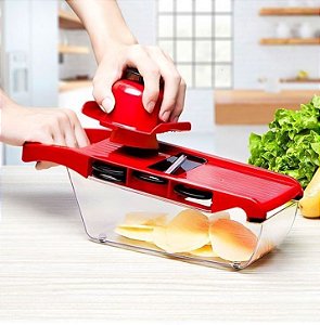 Mandoline Slicer Nicer Fatiador Cortador De Legumes 6 Em 1