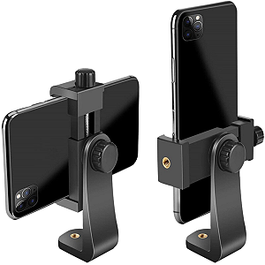Suporte Clip Rotativo Celular C Rosca 1/4 P Tripé Cor Preto