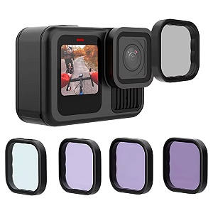 Kit Filtros ND8 ND16 ND32 + CPL Para GoPro Hero 13 Telesin