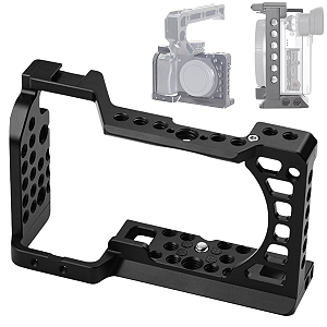 Cage Preto para Sony A6500 A6400 A6300 A6000 Estabilizador