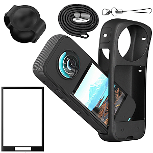 Kit Premium Insta360 X5 Protetor Tela Lente Case De Proteção