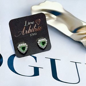 BRINCO CORAÇÃO DIAMOND VERDE MAÇA