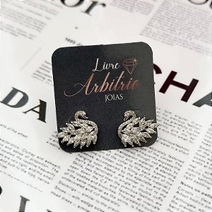 BRINCO CISNE LUXO ZIRCÔNIAS NAVETE