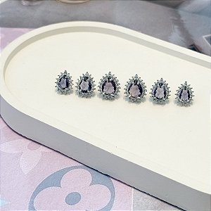 TRIO DE BRINCOS GOTA LAVANDA DIAMOND