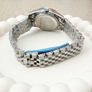 RELÓGIO FEMININO LUXO DATE JUST PRATA DOURADO 31MM