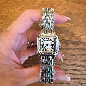 RELÓGIO QUADRADO FEMININO CARTI MINI PRATA 25X20MM