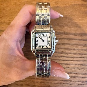 RELÓGIO QUADRADO FEMININO CARTI MÉDIO PRATA 29X37